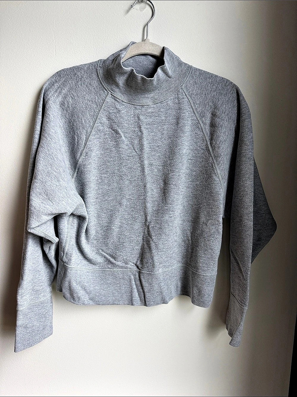 Unsubscribed Mock Neck Sweatshirt in Gray Size XS
